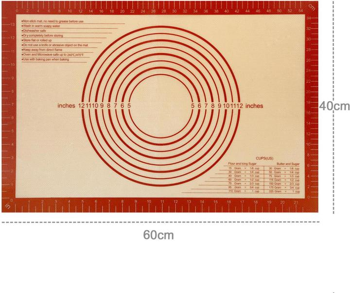 Produktbild Intirilife Silikon Backmatte (40 x 40 cm)