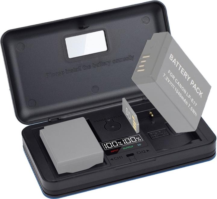 Actual product image McoPlus Duocharger USB LP-E17 SD (816023) (Camera battery charger)