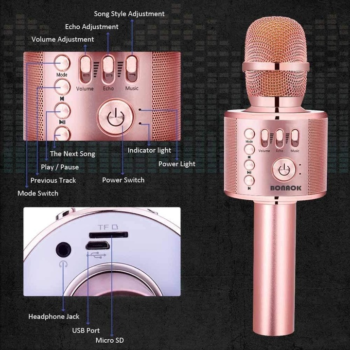 Produktbild Bonaok Bluetooth Karaoke Mikrofon
