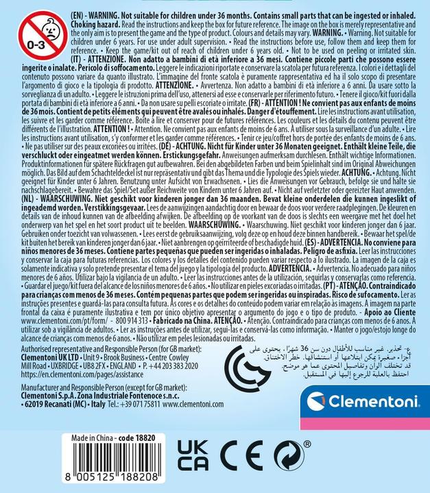 Actual product image Clementoni 18820 Crazy Chic - Lovely Eyeshadow: Bear, eyeshadow make-up, safe and hypoallergenic, K