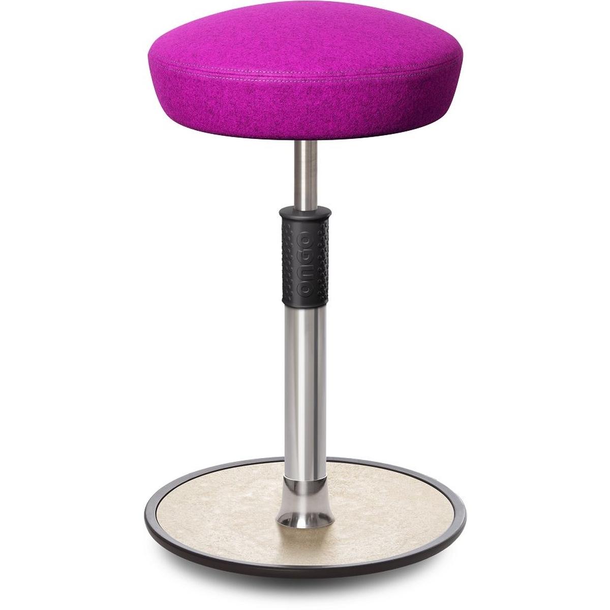 Ongo, Bürostuhl, Sitz- Stehhocker Free Tall Hutsitz kvadrat Divina Melange Pink Chrom /creme