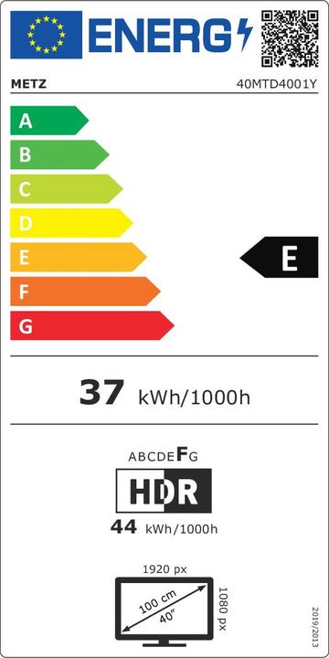 Energie-Label Metz MTD4001 (40", LED, Full HD)