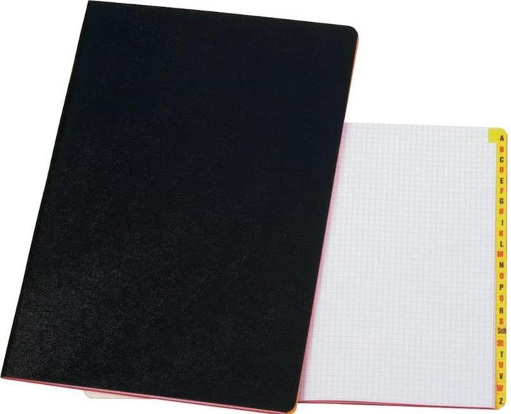 Image du produit Neutral Cahier en toile cirée avec index 14,8 × 21 cm (A5, Quadrillé)