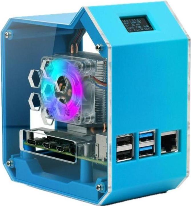 Actual product image Raspberry Pi EB121899 - Mini Tower Kit for 4B, desktop computer case