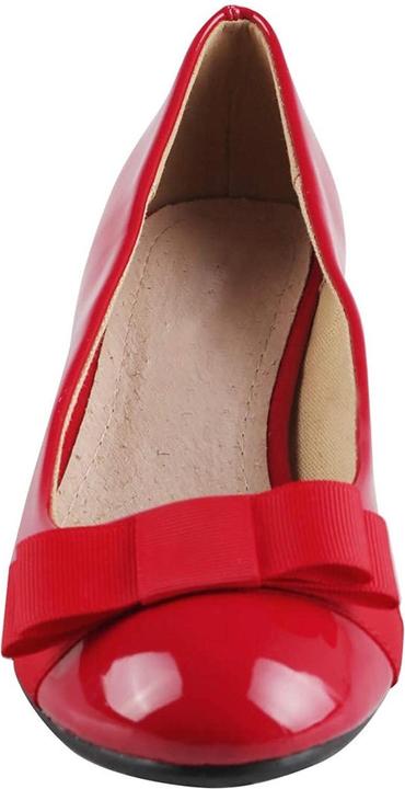 Actual product image Krisp Faux Leather Pumps With Bow And Low Heel (38)