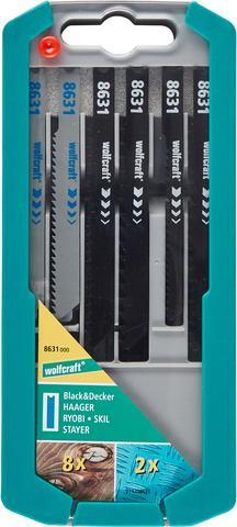 Produktbild wolfcraft 1 Stichsägeblätter-Set 10-tlg. U-Schaft