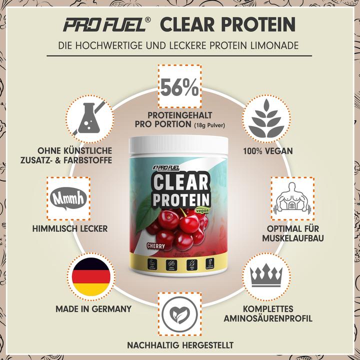Produktbild ProFuel Clear Protein Vegan (360 g, Kirsche)