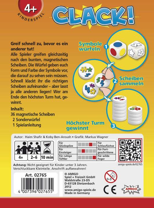 Produktbild Amigo Clack! (Deutsch, Französisch, Italienisch, 2 - 6 Spieler)