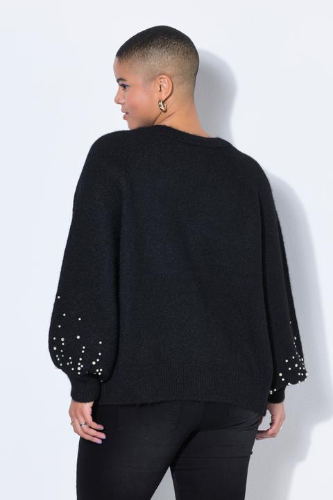 Produktbild Studio Untold Strickjacke, Oversize Shape, Ballonärmel mit Zierperlen (60)