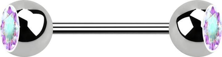 Image du produit Star Piercing Flared Tunnel noir en verre (Titane, sans laiton)