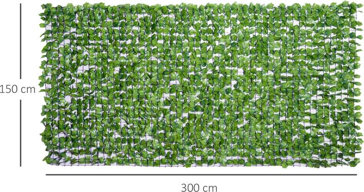 Produktbild Outsunny Sichtschutz Künstliche Hecke Wanddekoration (300 cm)