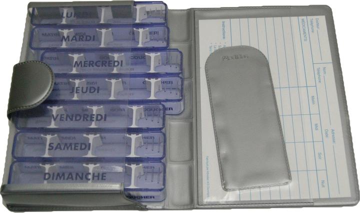 Image du produit Medidos box médicaments gris argent français