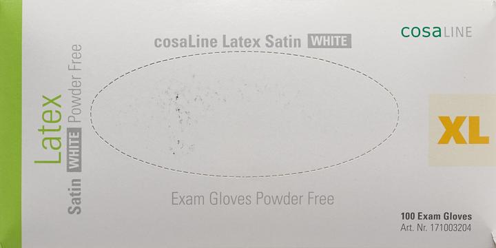 Image du produit CosaLine Gants d'examen Latex Satin blanc non-poudrés (XL)