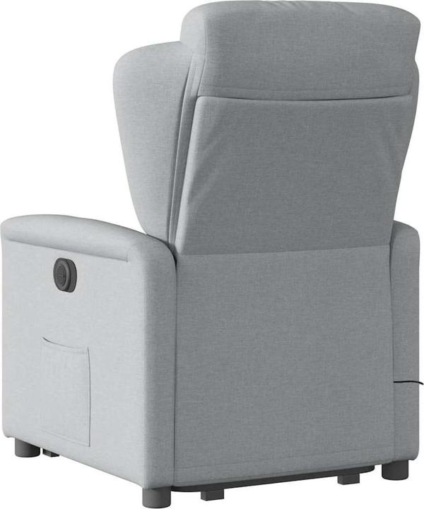 Actual product image VidaXL Massage chair with stand-up aid Light grey fabric