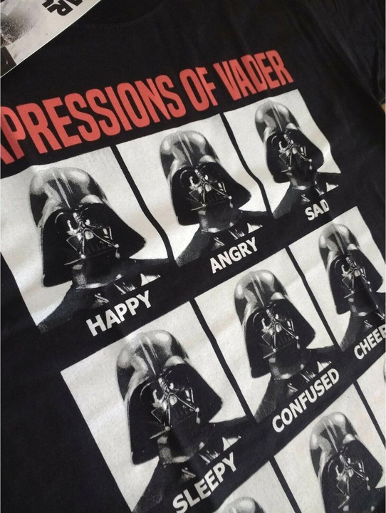 Actual product image Star Wars Expressions Of Vader TShirt (S)
