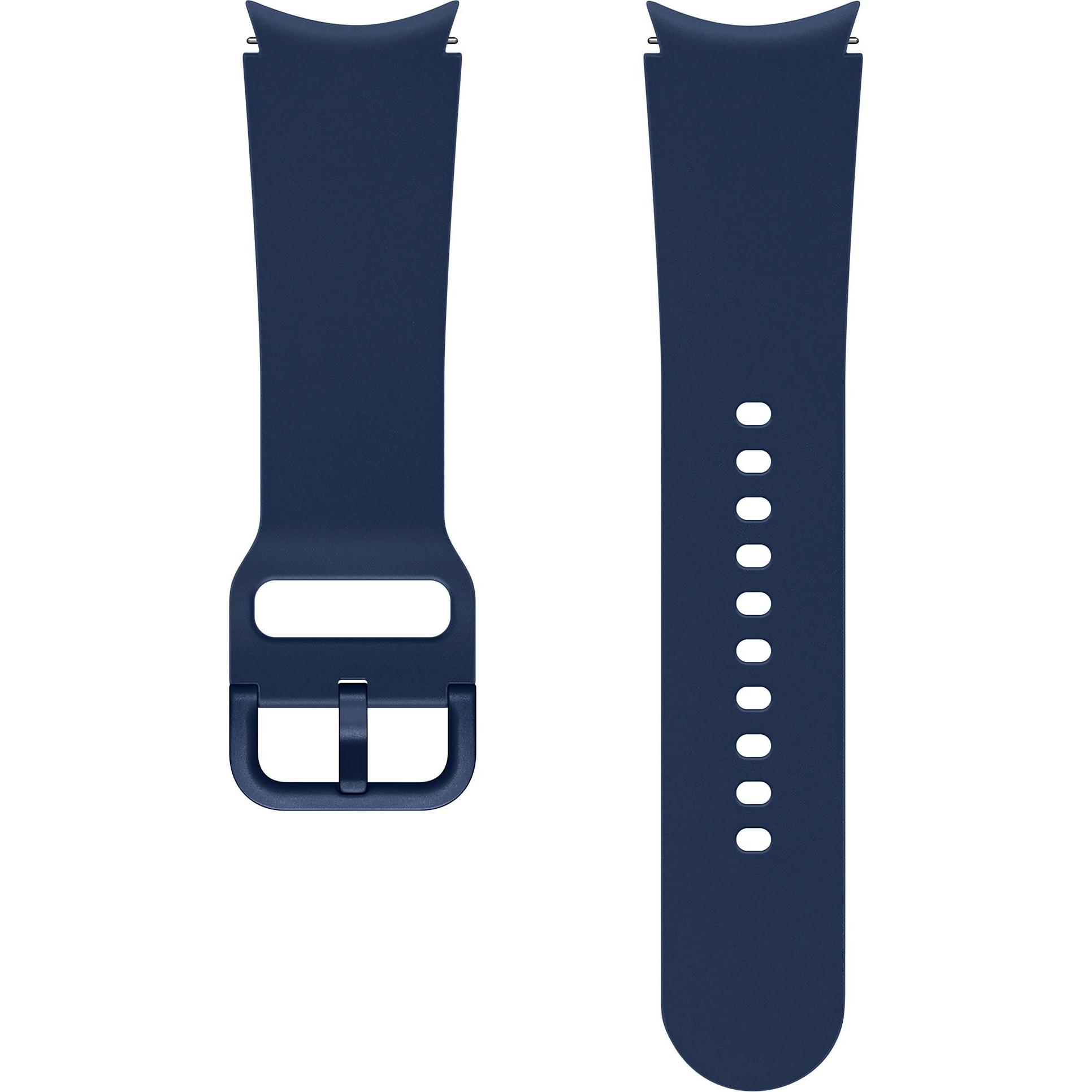 Samsung Sport Band 20mm S/M navy (20 mm, Fluoroelastomer, Galaxy Watch, Galaxy Watch 4), Uhrenarmband, Blau