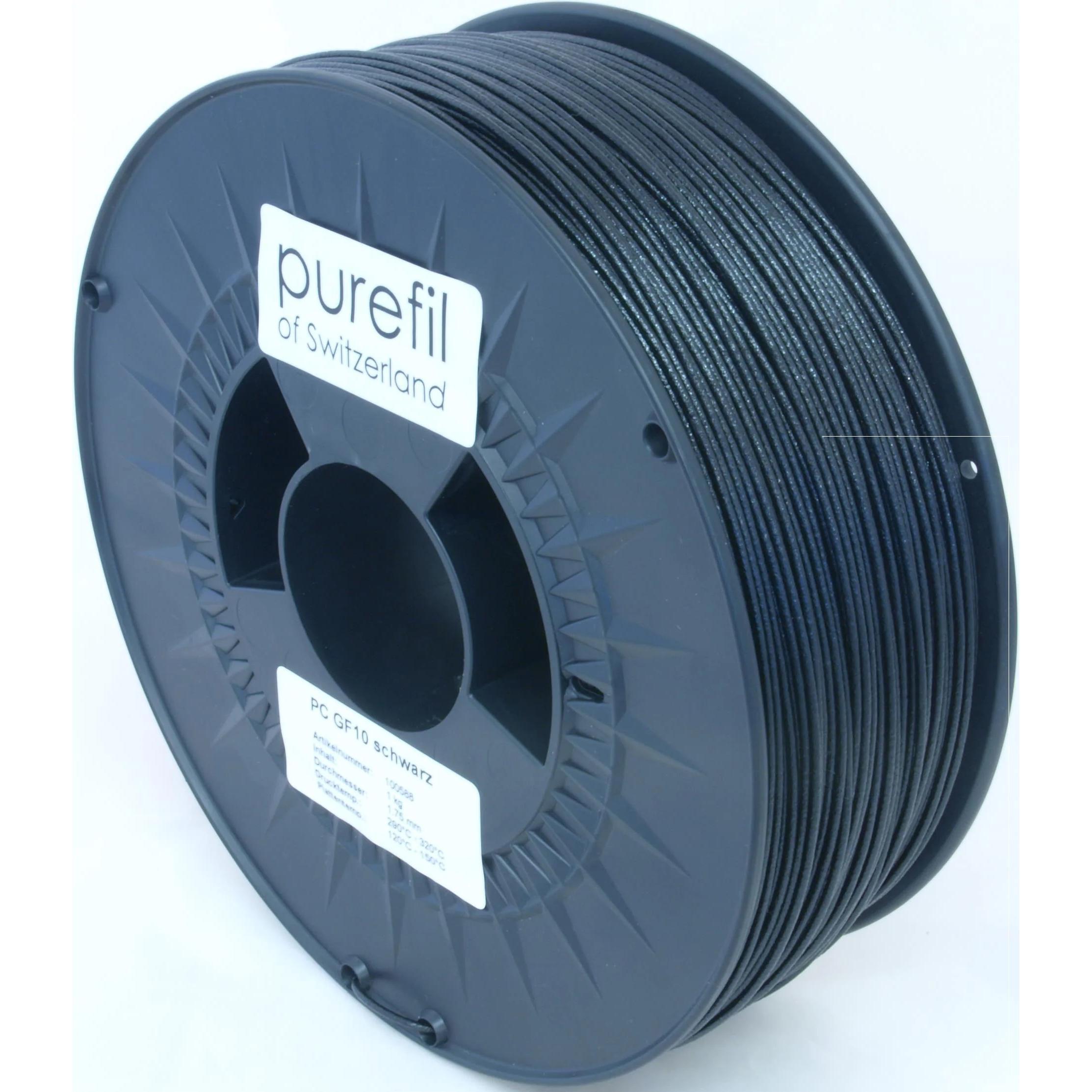 Thumbnail - Purefil Filament (PC, 1.75 mm, 1000 g, Schwarz), 3D Filament, Schwarz