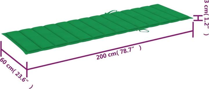 Immagine prodotto vidaXL Sonnenliege mit Tisch (200 cm)