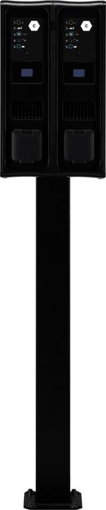 Image du produit ABL Stèle POLE Slim pour deux 100000237 Wallbox eM4 Twin, RAL 9011, 1469 x 39