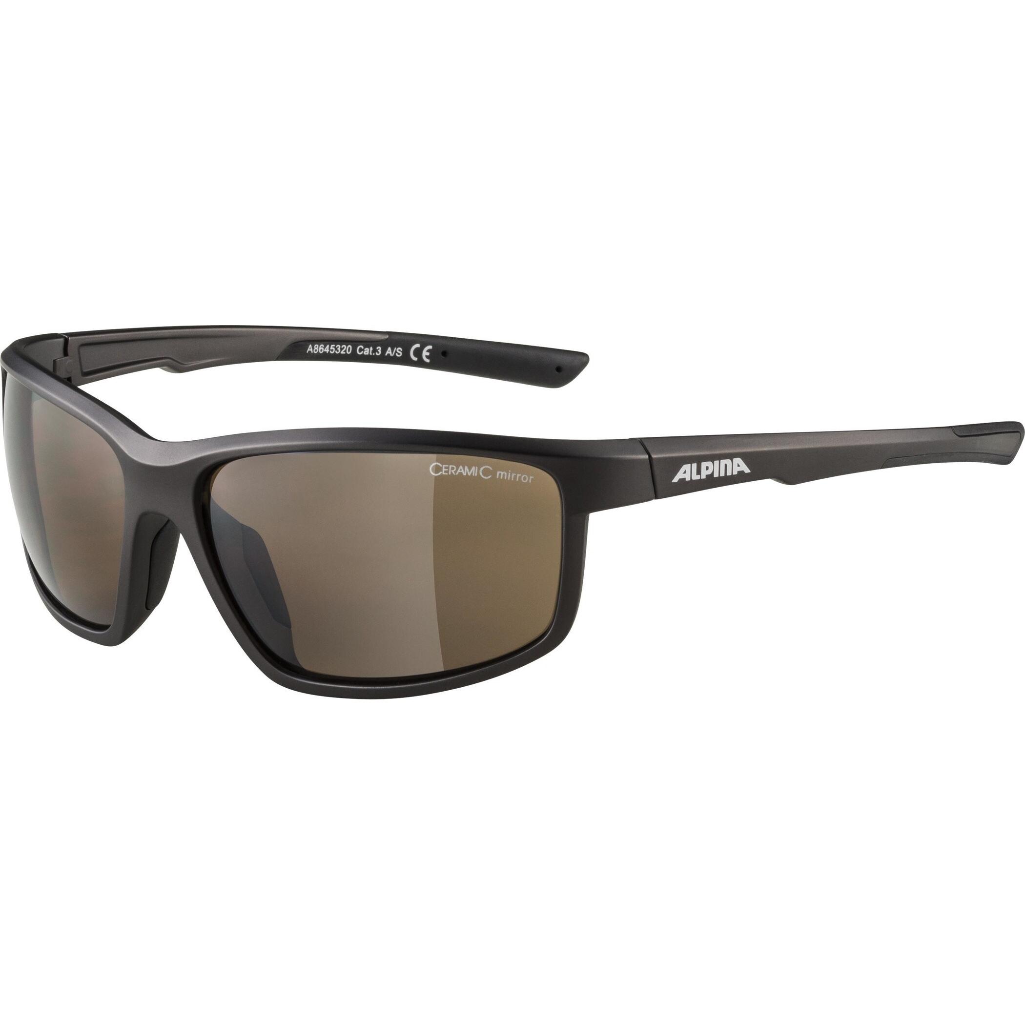 ALPINA SPORTS, Unisex, Sportbrille, Defey (Schwarz, Braun), Schwarz, Grau