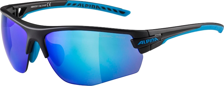 ALPINA SPORTS Tri-Scray 2.0 HR (Black Matt, Cyan, Ceramic mirror blue)