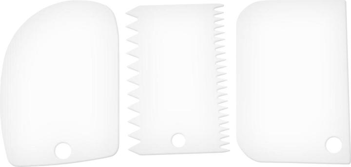 Actual product image JTI 3x plastic dough scraper - white