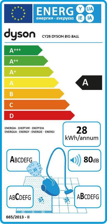 Energie-Label Dyson Big Ball Parquet 2