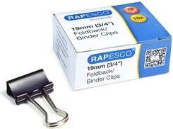 Produktbild Rapesco Foldback-Klammer, (B)19 mm, schwarz, 80 Stck (1 x)