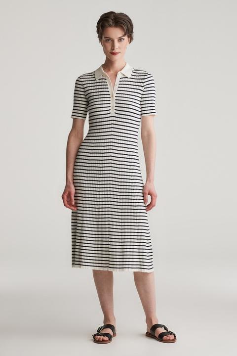 Image du produit GANT Robe Rugger à Rayures en Côtes (L)