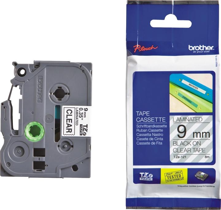 Produktbild Brother TZe-121 (0.90 cm, Transparent)
