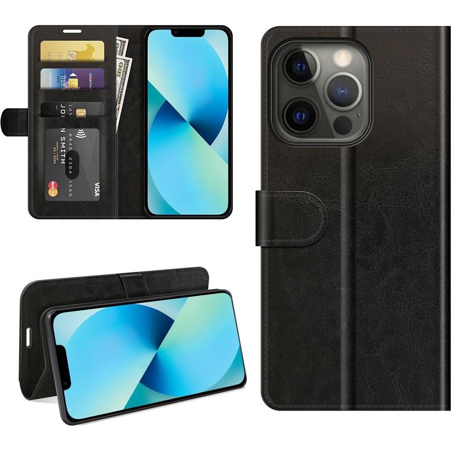 SIGN Wallet Cover for iPhone 13 - Black (Apple iPhone 13), Smartphone Hülle, Schwarz