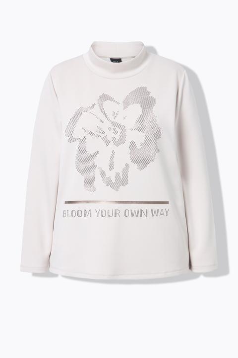Produktbild Ulla Popken Sweatshirt, Blüte, Stehkragen, Langarm, Modalmix (60)
