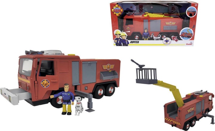 Actual product image Simba Fireman Sam Jupiter Wosu Sam and Radar Dogs Fireman Figure