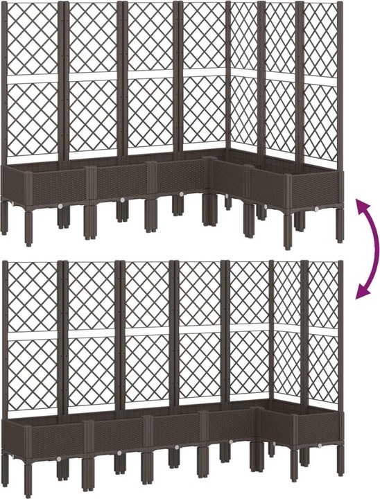 Actual product image VidaXL Planter with trellis PP