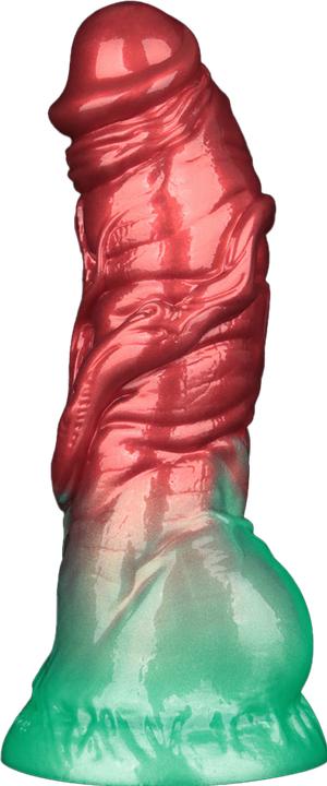Image du produit Lovetoy Aufblasbarer Dildo mit doppelter Dichte, 7,5" / 19 cm, Rot/Grün