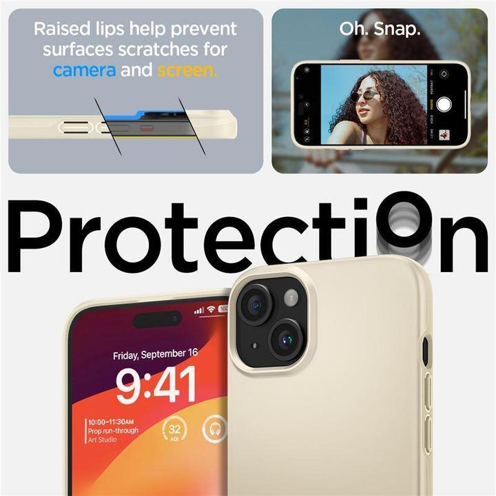 Actual product image Spigen Thin Fit for iPhone 15 Plus Sand Beige (Apple iPhone 15 Plus)