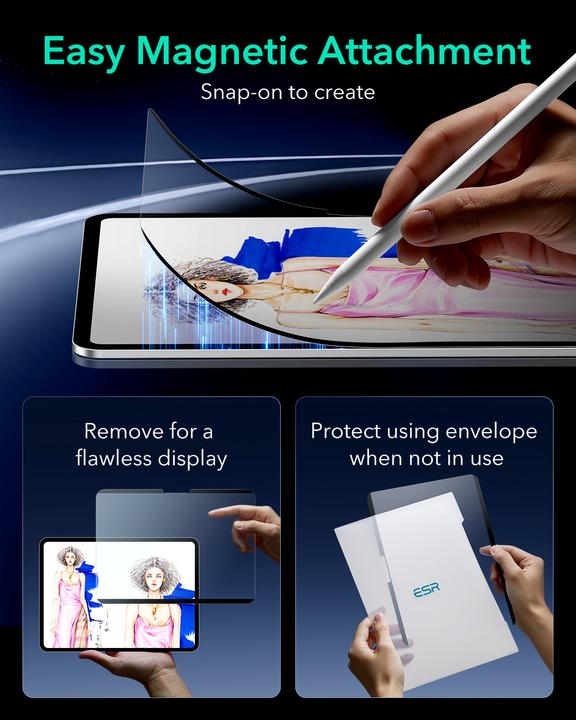 Produktbild ESR Paper-Feel Magnetic Screen (1 Stück, iPad Pro 13 2024 (M4))