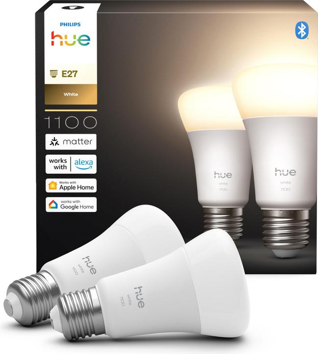 Produktbild Philips Hue W 1100 A60 E27 2P EU (E27, 9.50 W, 1100 lm, 2 x, E)
