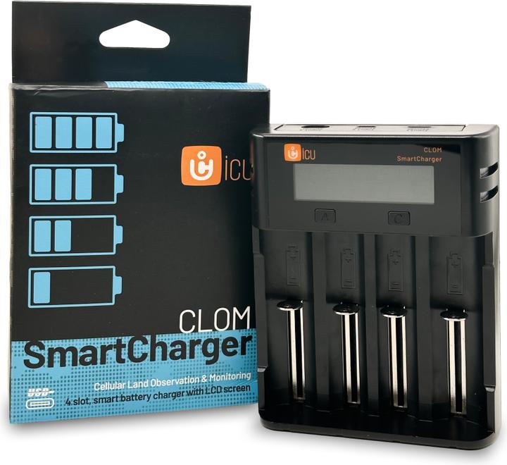 Actual product image ICUserver ICU SmartCharger Ladegerät LiIon, NiMH, NiCd 14500, 16340, 18350, 18650, 21700 (1 pcs., 14500, 16340, 18350, 18650, 21700, 26650, Chargers without battery)