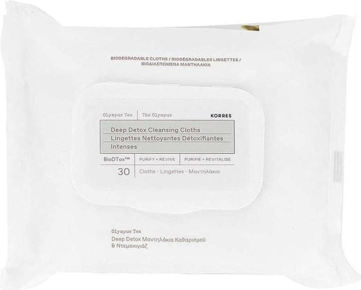 Image du produit Korres Tea Detox-Wipes 30 Stk. (Lingettes nettoyantes pour le visage)