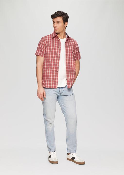 Actual product image S.Oliver Hemd Regular Fit: Kariertes Kurzarmhemd mit Struktur (S)