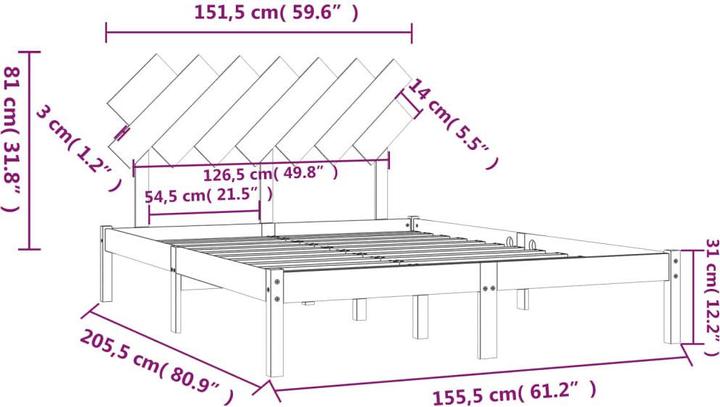 Image du produit vidaXL Bettrahmen (150 x 200 cm)
