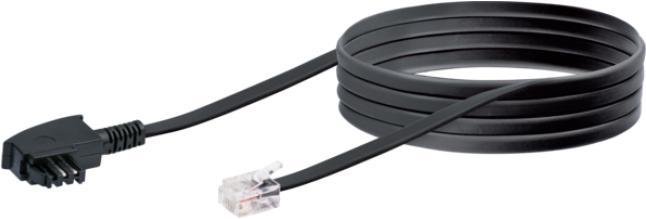 Actual product image Schwaiger DSL cable RJ12 6P2C -> TAE-F 6P4C 3m black