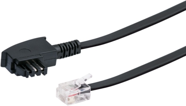 Produktbild Schwaiger DSL-Kabel RJ12 6P2C -> TAE-F 6P4C 3m schwarz