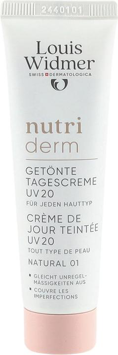 Produktbild Widmer Louis Nutriderm Tagescreme getönt UV20 natural 01 parfumiert 30 ml (30 ml, Getönte Tagescreme, SPF 20)