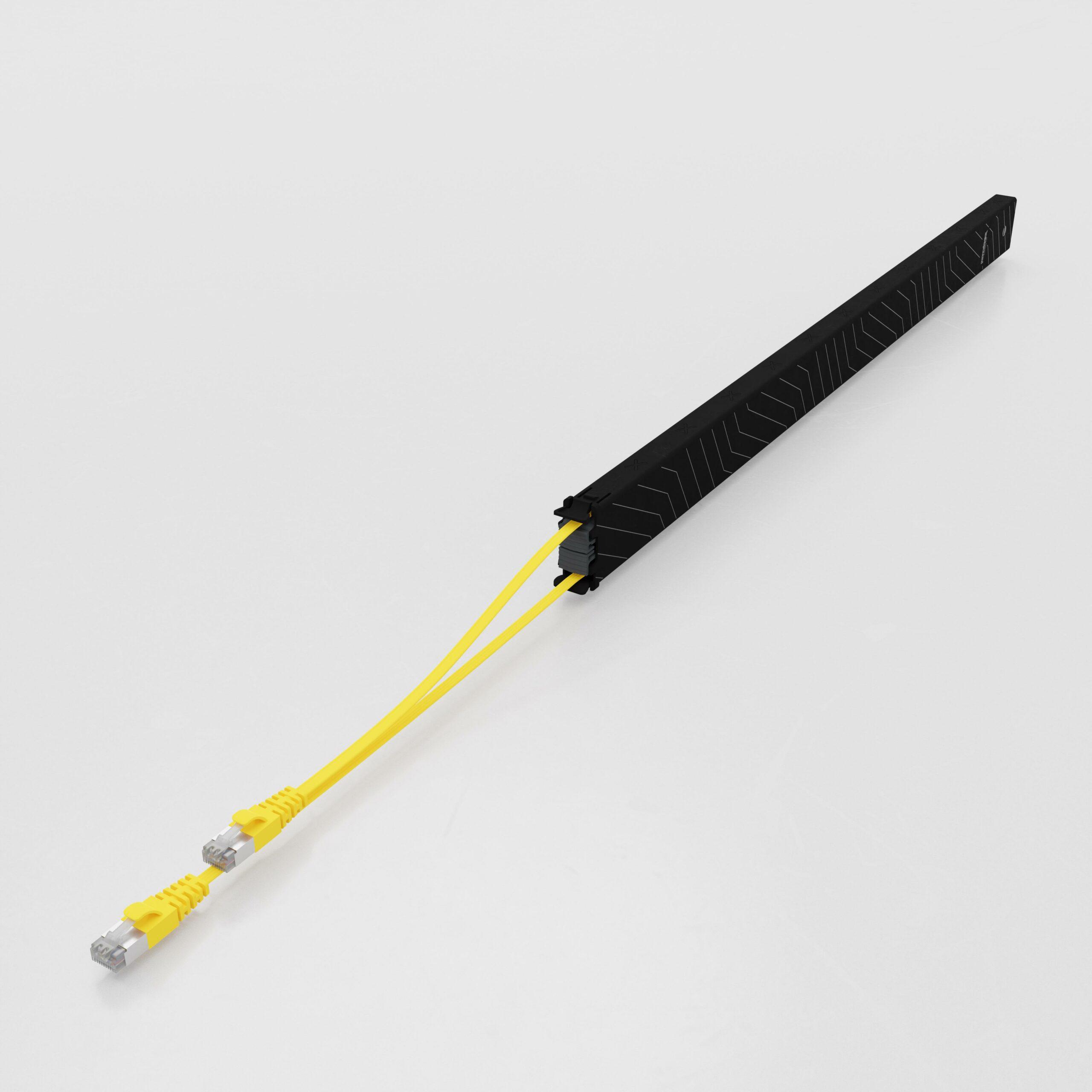 Thumbnail - PATCHBOX one / Cassette / 46RU / Cat 6A, UTP, 2.5 m, Gelb (U/UTP, CAT6a, 2.50 m), Netzwerkkabel