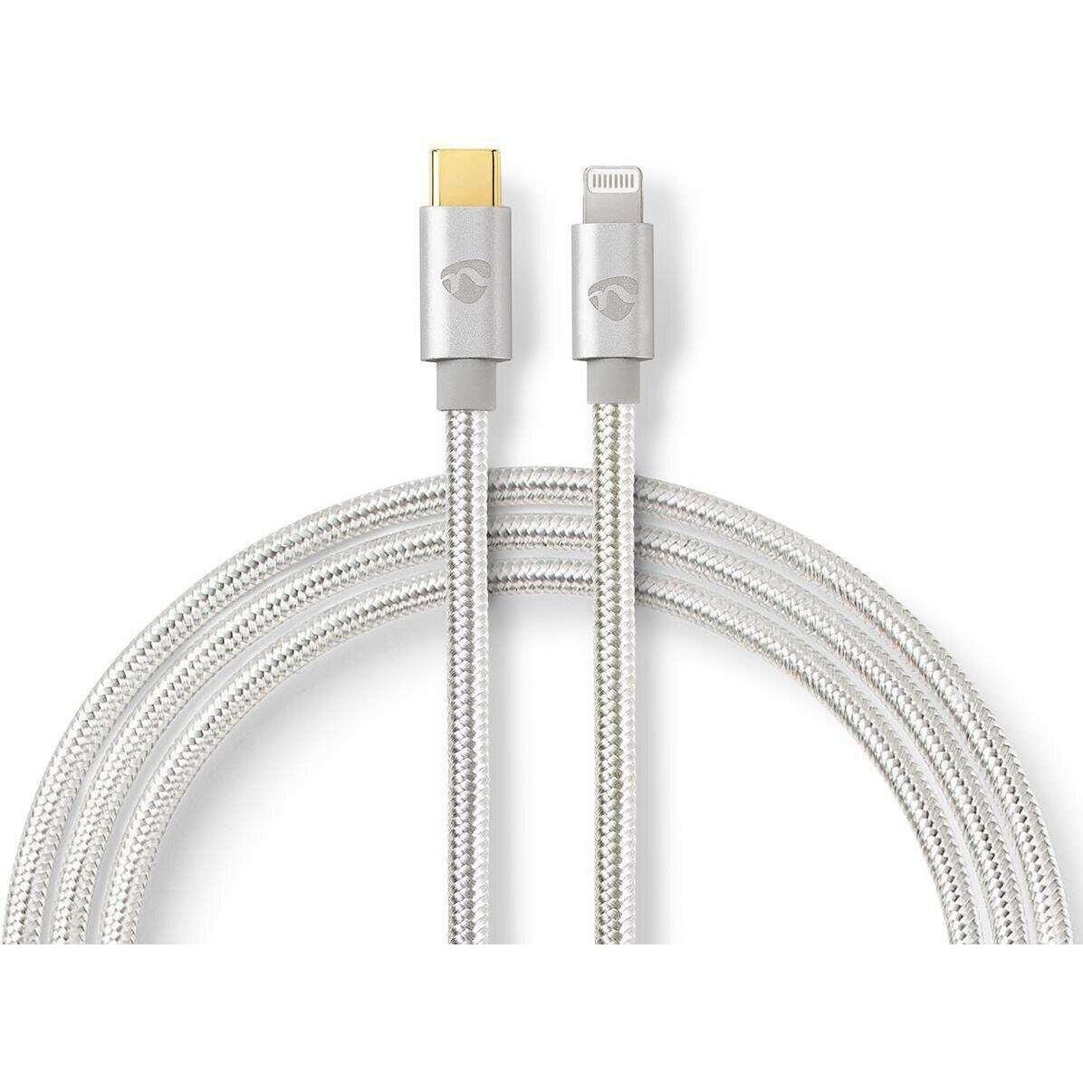 Thumbnail - Nedis USB cables USB 2.0 Apple Lightning 8 pin USB-C tis connector 480Mbps Gilded 2.00m round Pi (2 m, USB 2.0), USB Kab...