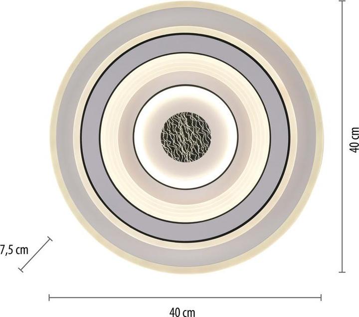 Actual product image Just Light LED Deckenlampe TOLAGO CCT Farbtemperaturwechsel Fernbedienung Nachtlicht