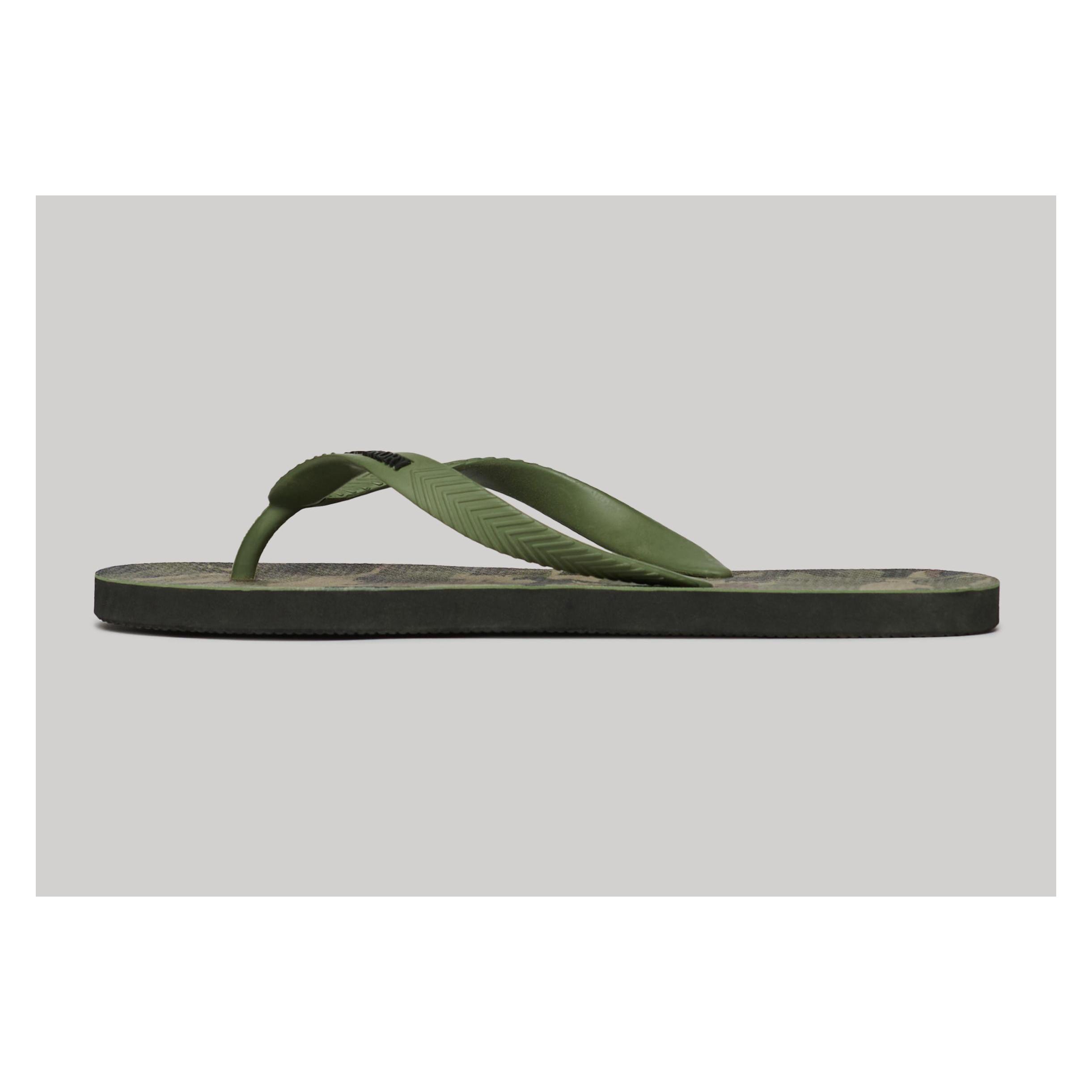 Superdry, Herren, Flip-Flops, Logo Vegane Flip-Flops, Braun, Grün, (42, 42.5, 43, 42 2/3)