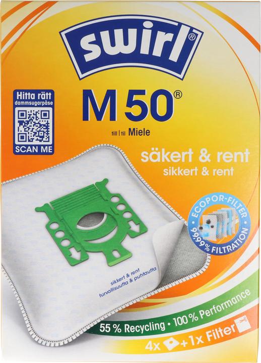Produktbild Swirl Staubsaugerbeutel M50 (M51/M53) MicroPor Plus für Miele Staubsauger (4x)
